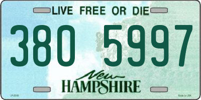 NH license plate 3805997