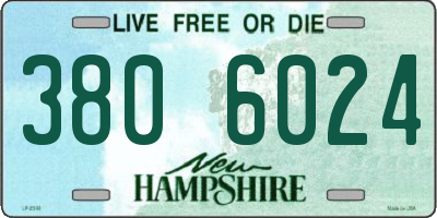 NH license plate 3806024