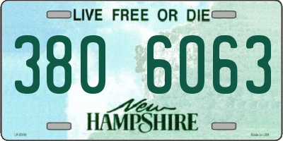 NH license plate 3806063