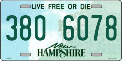 NH license plate 3806078