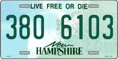 NH license plate 3806103