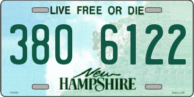 NH license plate 3806122