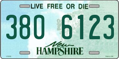 NH license plate 3806123