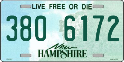 NH license plate 3806172