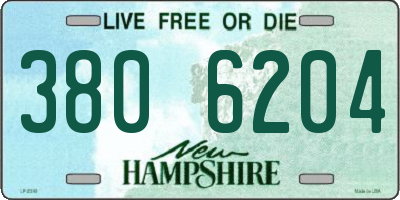 NH license plate 3806204