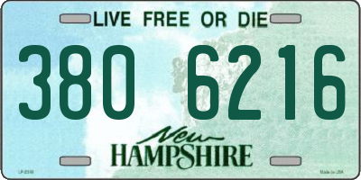 NH license plate 3806216
