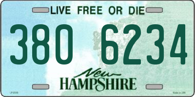 NH license plate 3806234