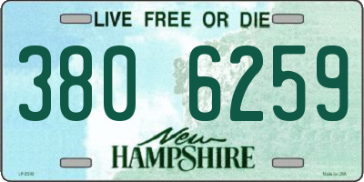 NH license plate 3806259