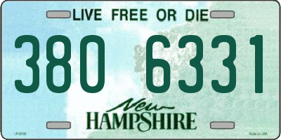 NH license plate 3806331
