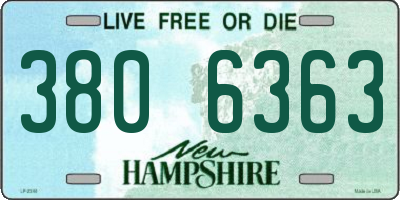 NH license plate 3806363