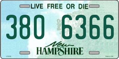 NH license plate 3806366