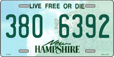 NH license plate 3806392