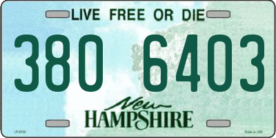 NH license plate 3806403