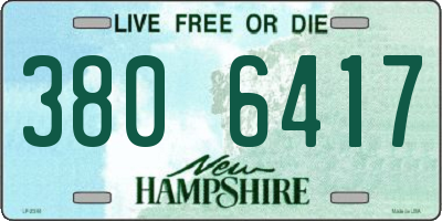 NH license plate 3806417