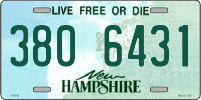 NH license plate 3806431