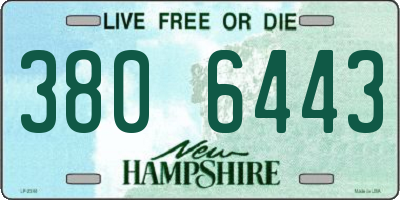 NH license plate 3806443