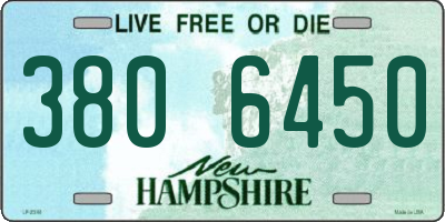 NH license plate 3806450