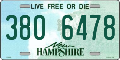 NH license plate 3806478