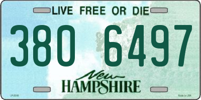 NH license plate 3806497