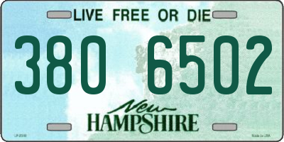 NH license plate 3806502
