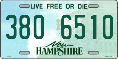 NH license plate 3806510