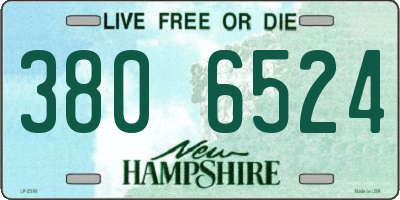 NH license plate 3806524