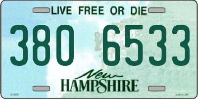 NH license plate 3806533