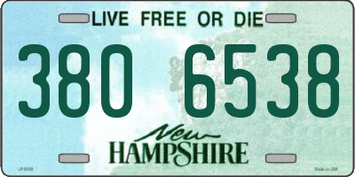 NH license plate 3806538