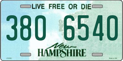 NH license plate 3806540