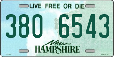 NH license plate 3806543