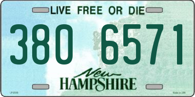 NH license plate 3806571