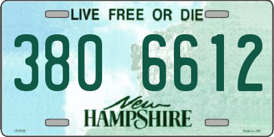 NH license plate 3806612