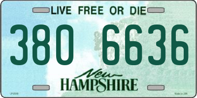 NH license plate 3806636