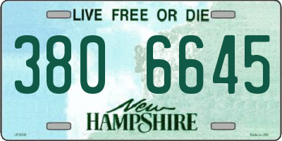 NH license plate 3806645