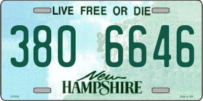 NH license plate 3806646