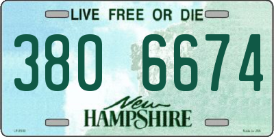 NH license plate 3806674