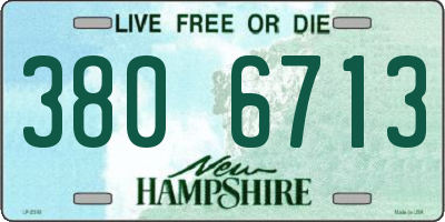 NH license plate 3806713
