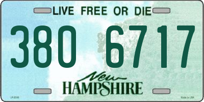 NH license plate 3806717