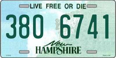 NH license plate 3806741