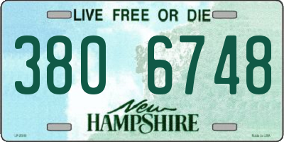 NH license plate 3806748