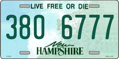 NH license plate 3806777