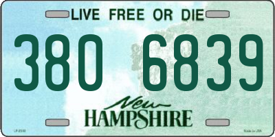 NH license plate 3806839