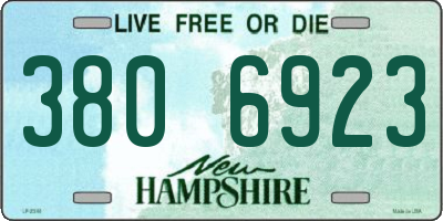 NH license plate 3806923