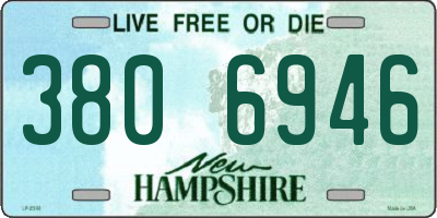 NH license plate 3806946