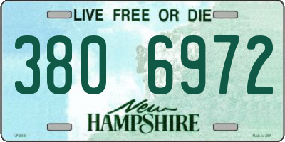 NH license plate 3806972