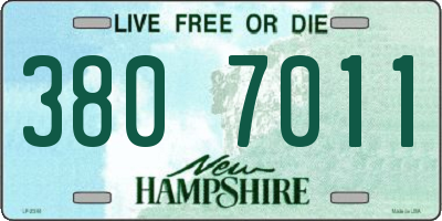 NH license plate 3807011