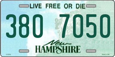 NH license plate 3807050