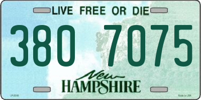 NH license plate 3807075