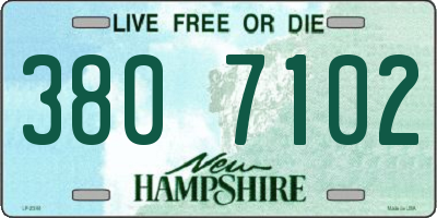 NH license plate 3807102