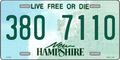 NH license plate 3807110